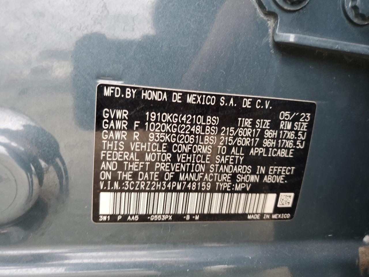 Honda HR-V Lx Image 9