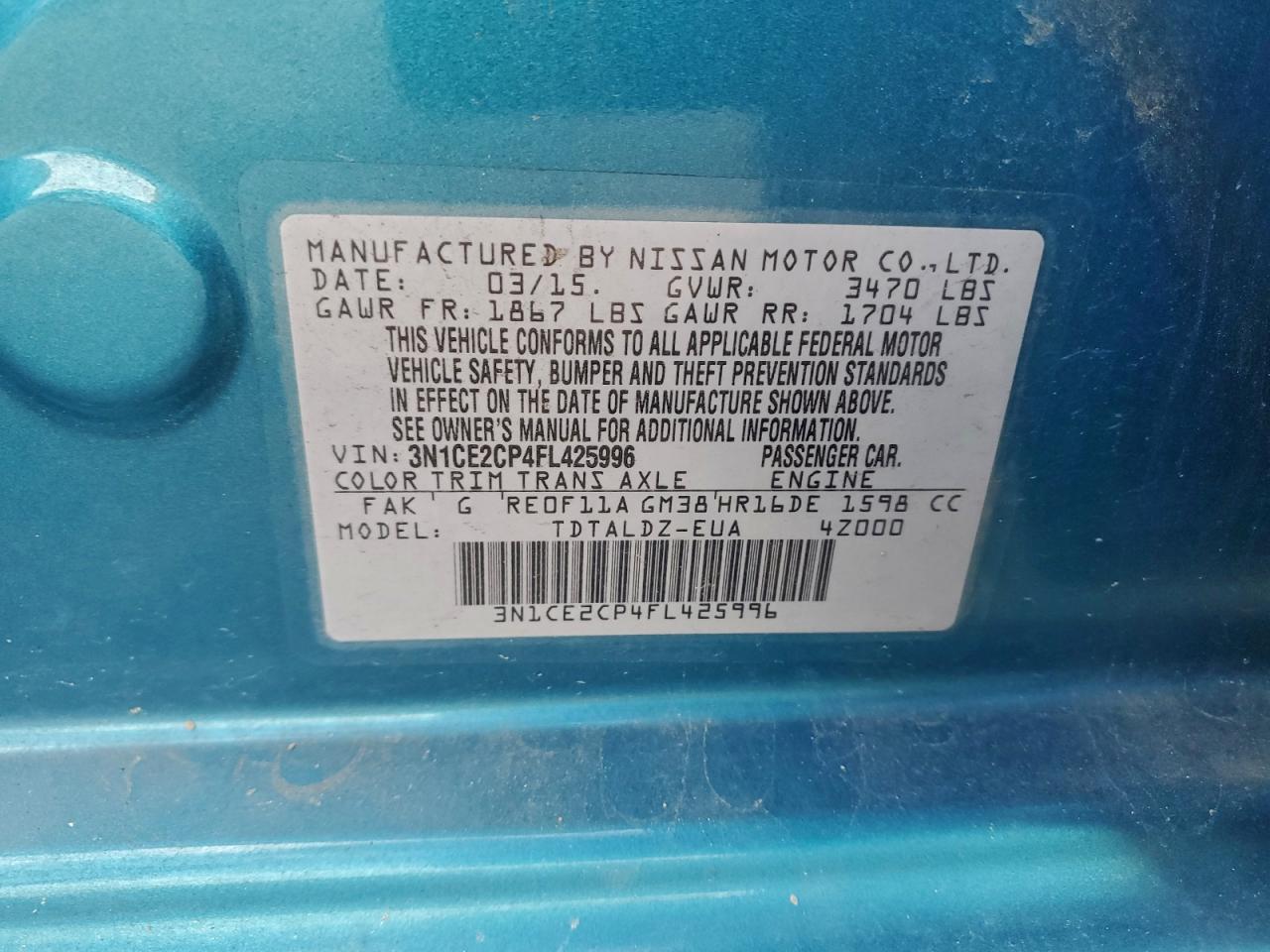 Nissan Versa S Image 6