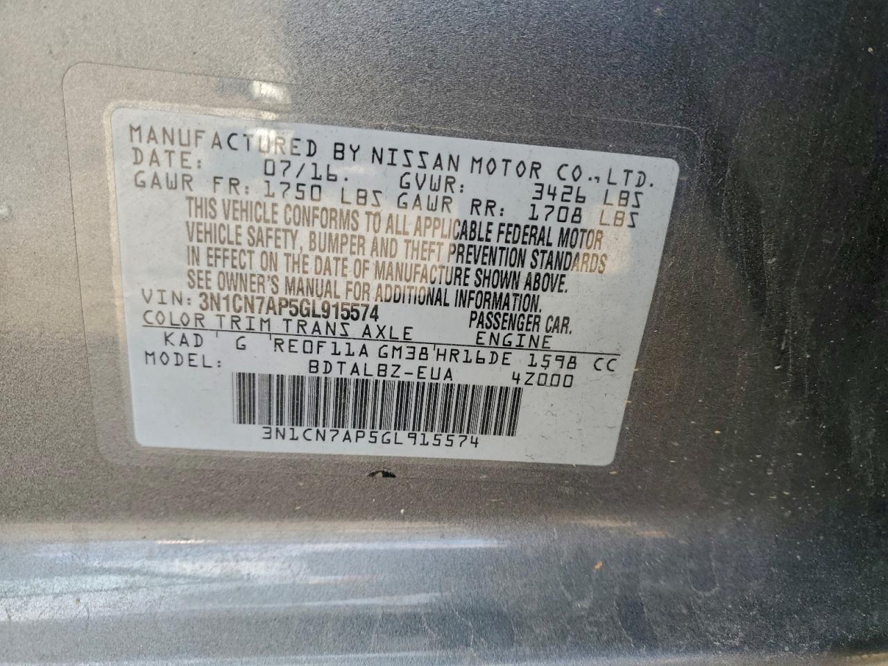 Nissan Versa S Image 10