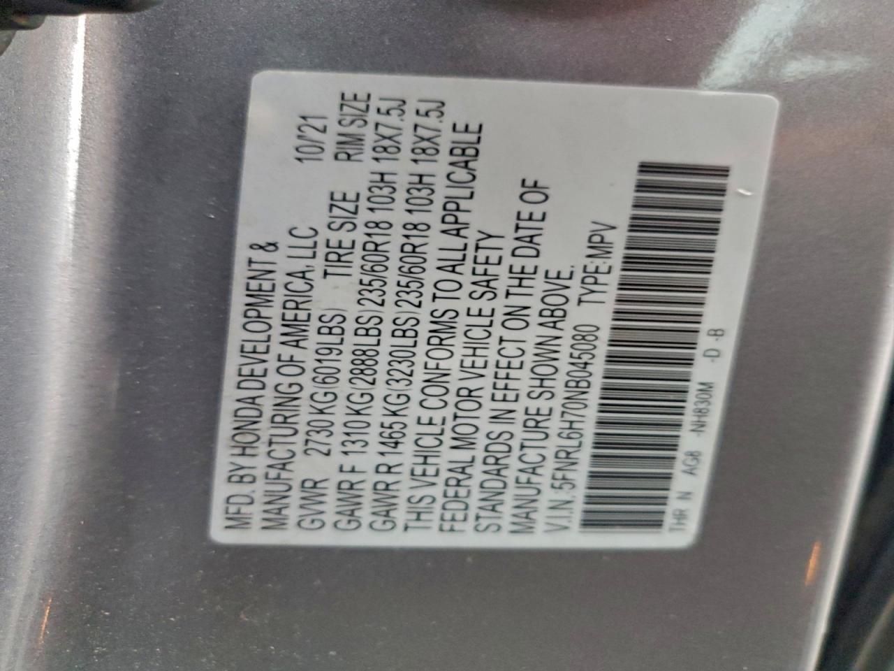 Honda Odyssey Exl Image 10