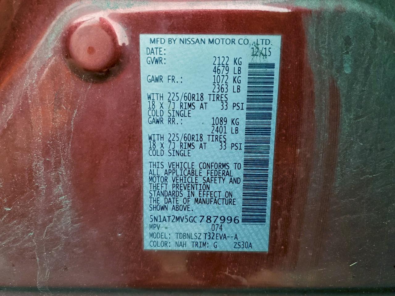 Nissan Rogue S Image 7