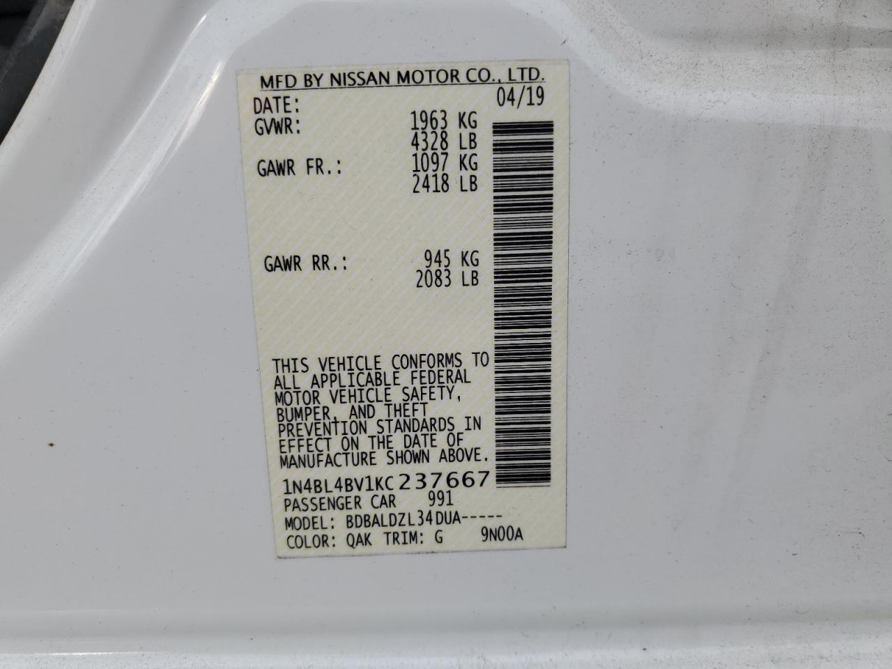 Nissan Altima S Image 7