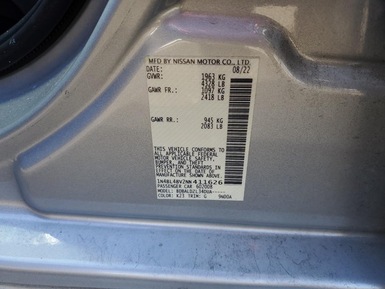 Nissan Altima S Image 9